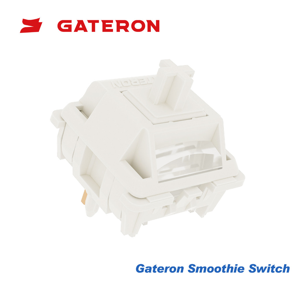 GATERON Smoothie Keyboard Switches Pre-lubed 40gf Full POM Key Switches สําหรับ MX Mechanical Keyboa
