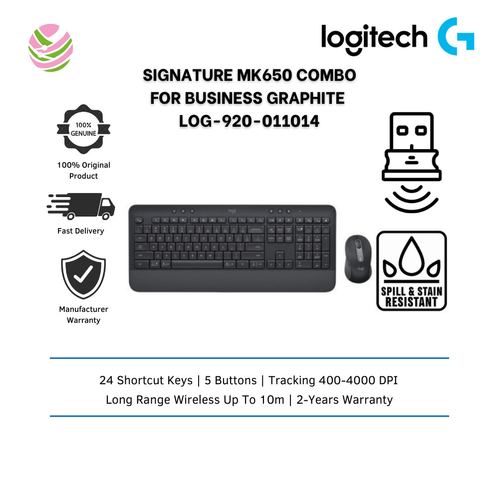 LOGITECH SIGNATURE MK650 COMBO FOR BUSINESS GRAPHITE - LOG-920-011014