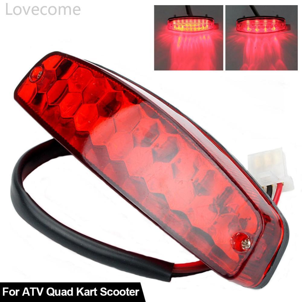 Lovecome 12v ATV LED ไฟท้ายด้านหลังไฟเบรคไฟ LED ด้านหลัง Cafe Racer ไฟแสดงสถานะโคมไฟรถจักรยานยนต์สํา