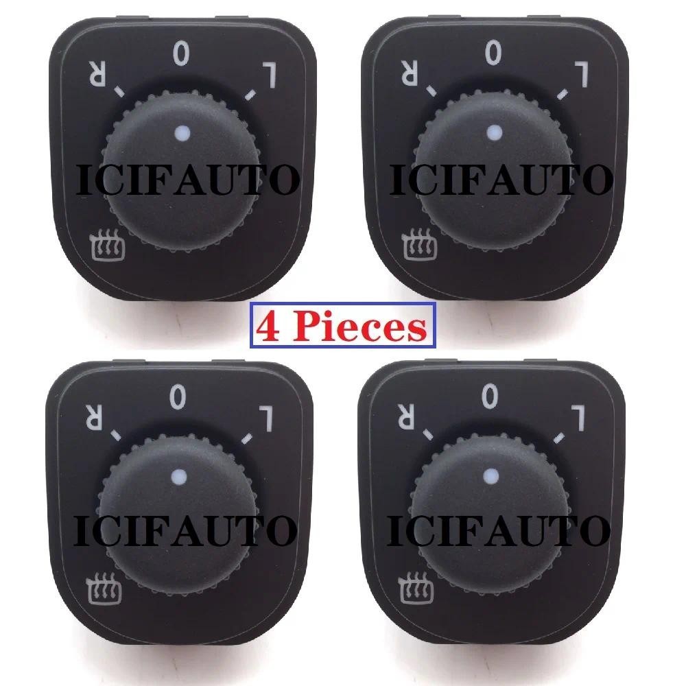 1/4 ชิ้น 1K0959565K Chrome Mirror Knob สวิตช์อุ่นสําหรับ VW Jetta Golf MK5 MK6 Tiguan Passat B6 OE #