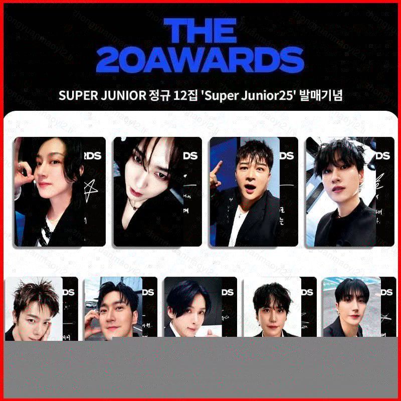 ZY2 9 ชิ้น/เซ็ต SUPER JUNIOR การ์ด LOMO ครบรอบ 20 ปี SUPER SHOW 10 โปสการ์ดคอลเลกชันดาวอุปกรณ์ต่อพ่ว