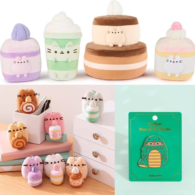 สหรัฐอเมริกา Daigou Pusheen Pusheen Pusheen 2025 Lunar New Year Snake Cake Series ตุ๊กตาตุ๊กตาของเล่