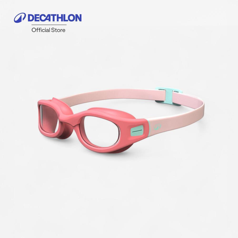 Decathlon Swimming Goggles Soft - Clear Lenses - Size S แว่นตาว่ายน้ำชนิดเลนส์ใส รุ่น Soft ขนาดเล็ก - Pink