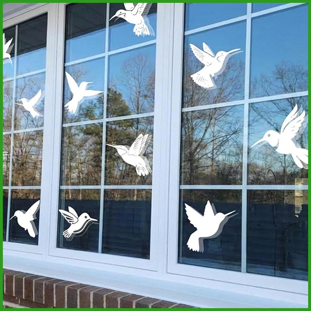 Bird Window Strike Protection 9 ชิ้นหยุดฮิต Clings Anti-Collision สติกเกอร์หน้าต่างสําหรับ Home Apar