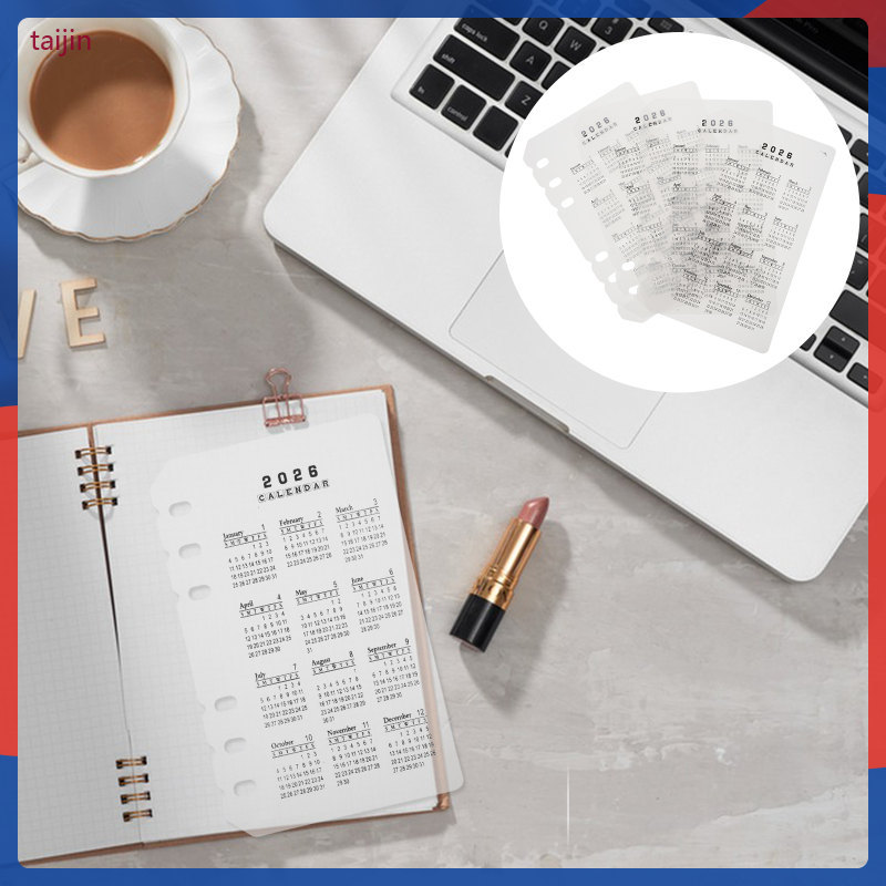 Notebook Calendar Planner Frosted Dividers Refill Binder Insert Organization taijin