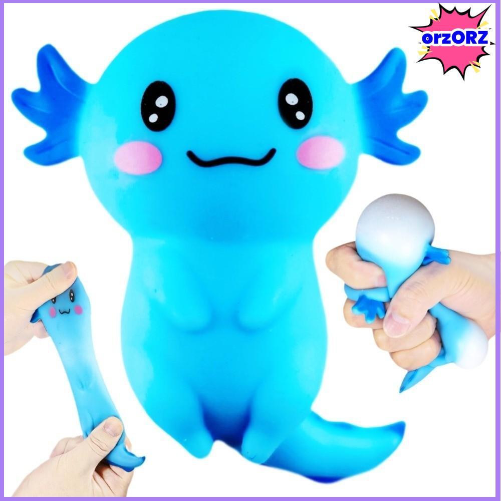 ORZORZ Axolotl Squishy ของเล่น, Sugar Filled Soothing Texture Squishy Stress Glitter, Cute Shape Squ
