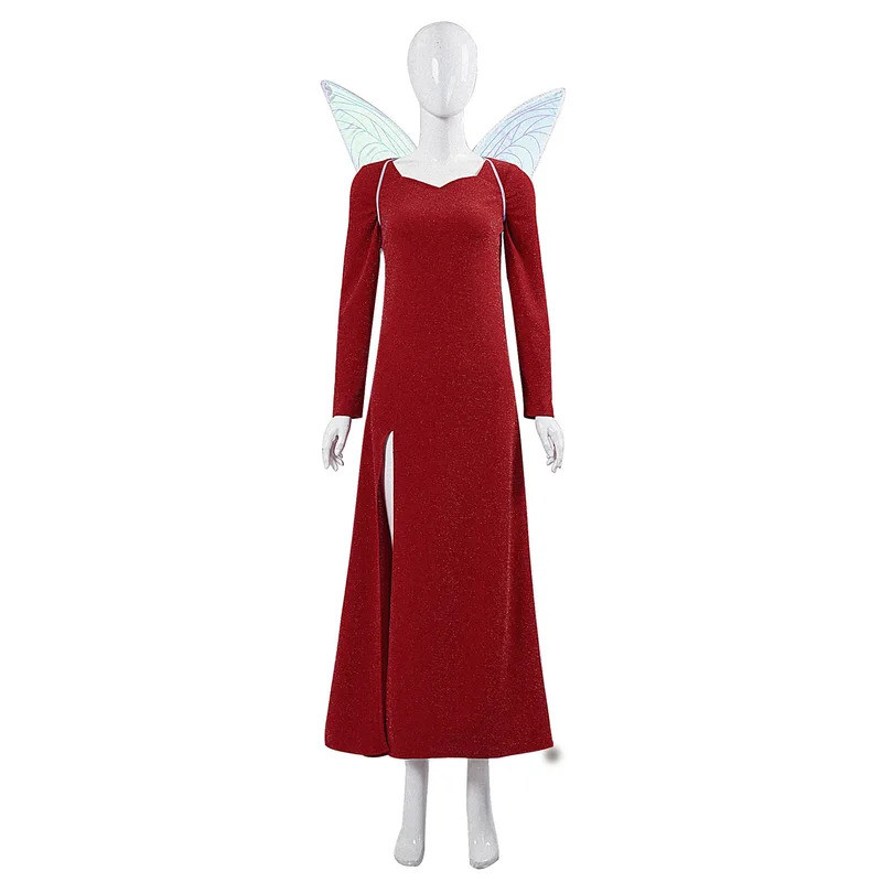 ภาพยนตร์ Shrek ชุดคอสเพลย์ Fairy Godmother ชุดสีแดงสําหรับผู้หญิงฮาโลวีน Carnival Party Disguise Sta