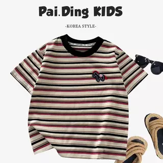 MooDeng Baby เสื้อยืดเด็กลายทาง สุดเท่ มีให้เลือกถึง 6 เฉดสี ตั้งแต่โทนสว่างอย่าง สไตล์มินิมอล เรียบง่าย แต่มีลูกเล่น