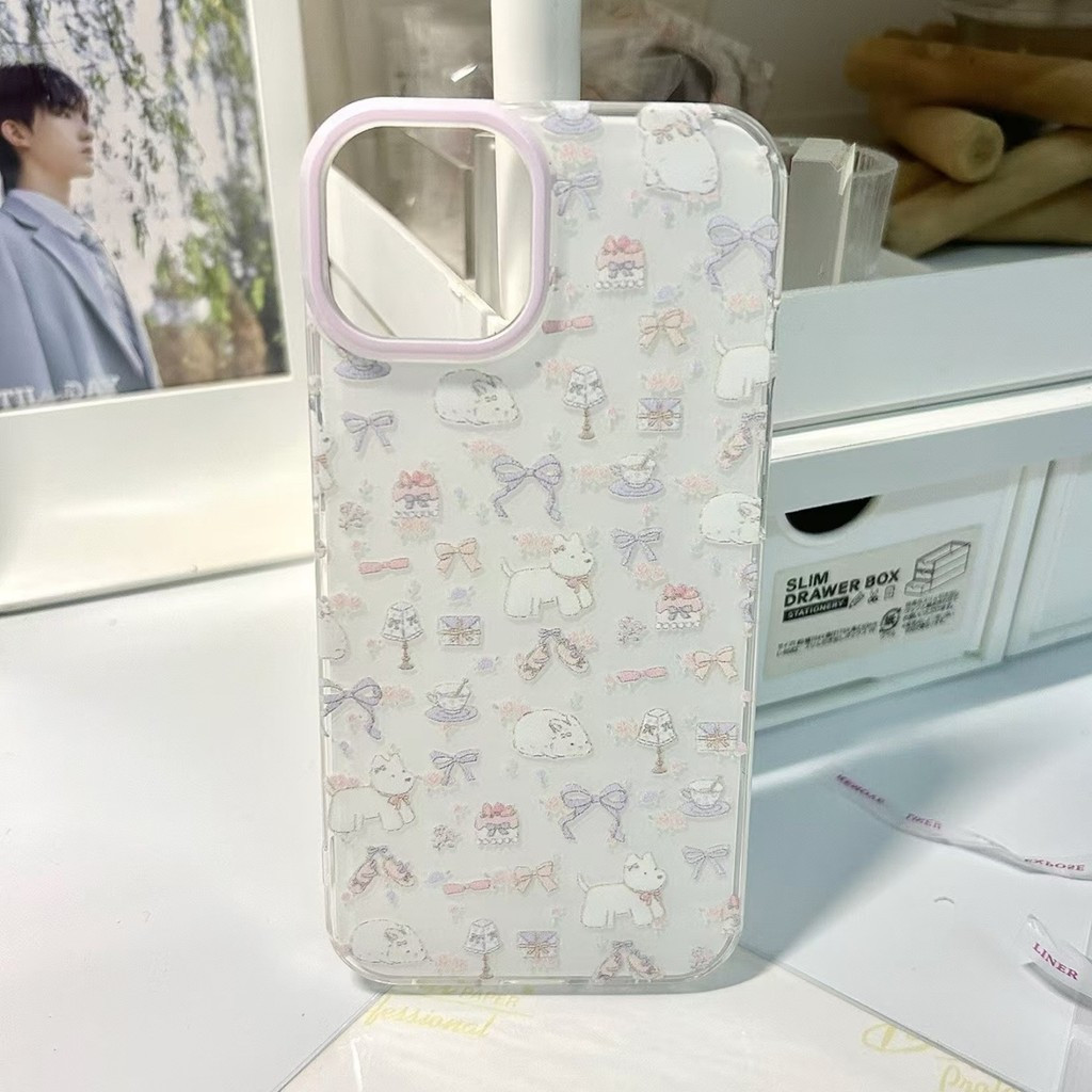Ins West Highland เหมาะสําหรับเคสโทรศัพท์ iPhone เหมาะสําหรับ iPhone 16 Pro Max/15/14 Pro Max/13 Pro