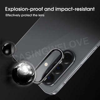 SAMSUNG ป้องกันหน้าจอสําหรับSamsung Galaxy A57 A37 A17 A37 A27 LTE 4G 5G 2026 เลนส์กล้องเพชรโลหะProtectorแก้วกลับเลนส์แหวนฝาครอบ