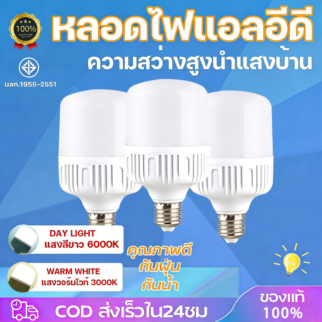 UTENSILS หลอดไฟ ไฟLED35W 45W 55W 65W 85W ไฟบ้าน220V หลอดไฟประหยัดพลังงาน แสงขาว สว่างมาก