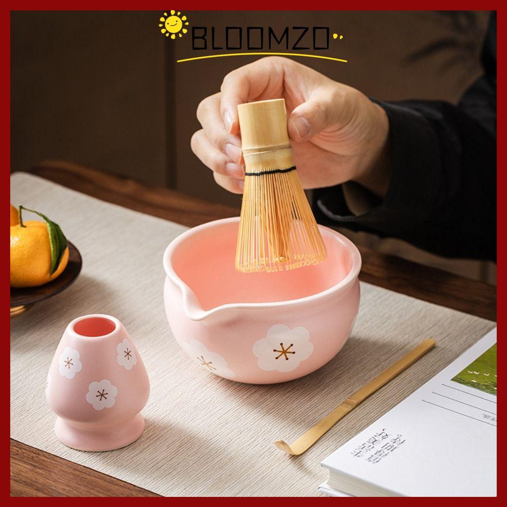in stockBLOOMZO 2 ชิ้นถ้วยชงมัทฉะ, เครื่องมือพิธีชงชา Chasen ผู้ถือชามมัทฉะเซรามิก, ความจุขนาดใหญ่ชาศิลปะเครื่องมือชงชา