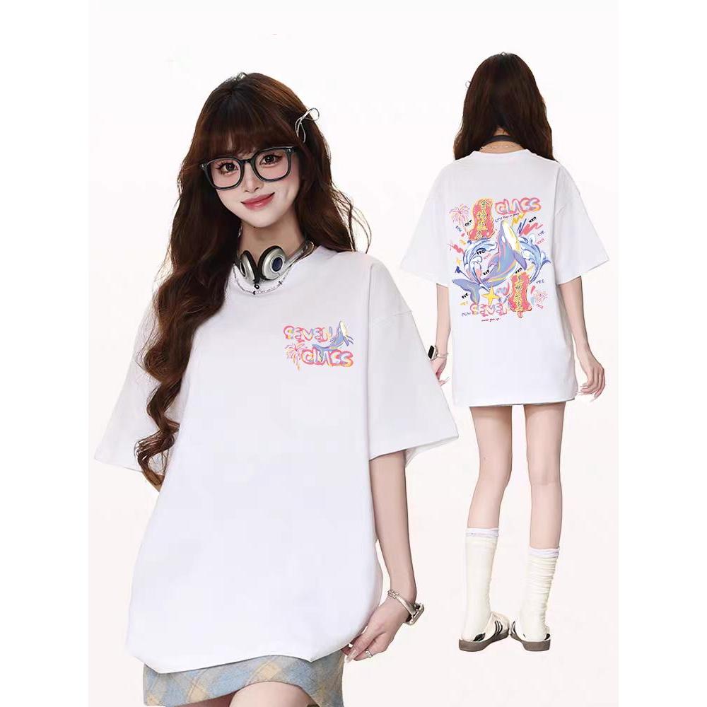 เสื้อยืดคอตตอน 100% เสื้อยืดขาว cotton เสื้อพิมพ์ลาย เสื้อยืดสวยๆกำลังฮิต เสื้อยืดคุณภาพดีADX0108
