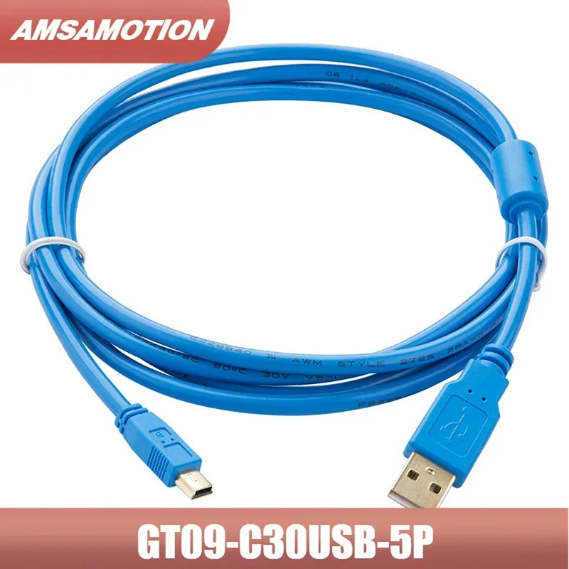 GT09-C30USB-5P เหมาะสําหรับ Mitsubishi GT11/12 GT15 GT1050 GS200 GS2107 GOT1000 HMI USB Mini ดาวน์โห