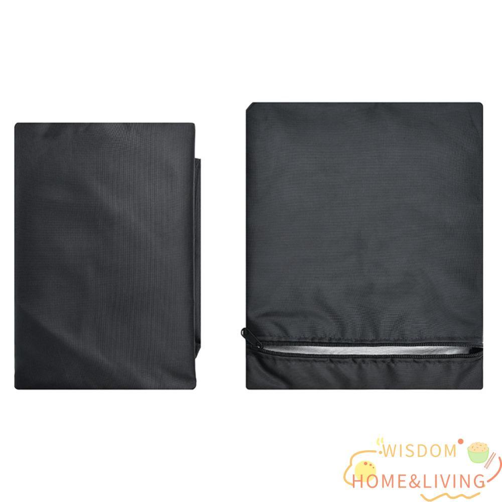 WISDOM Chaise Lounge ผ้าคลุมเก้าอี้,ป้องกันฝุ่นสีดํากันน้ํา Chaise Lounge Cover, ผ้าทนทานพับ Patio C