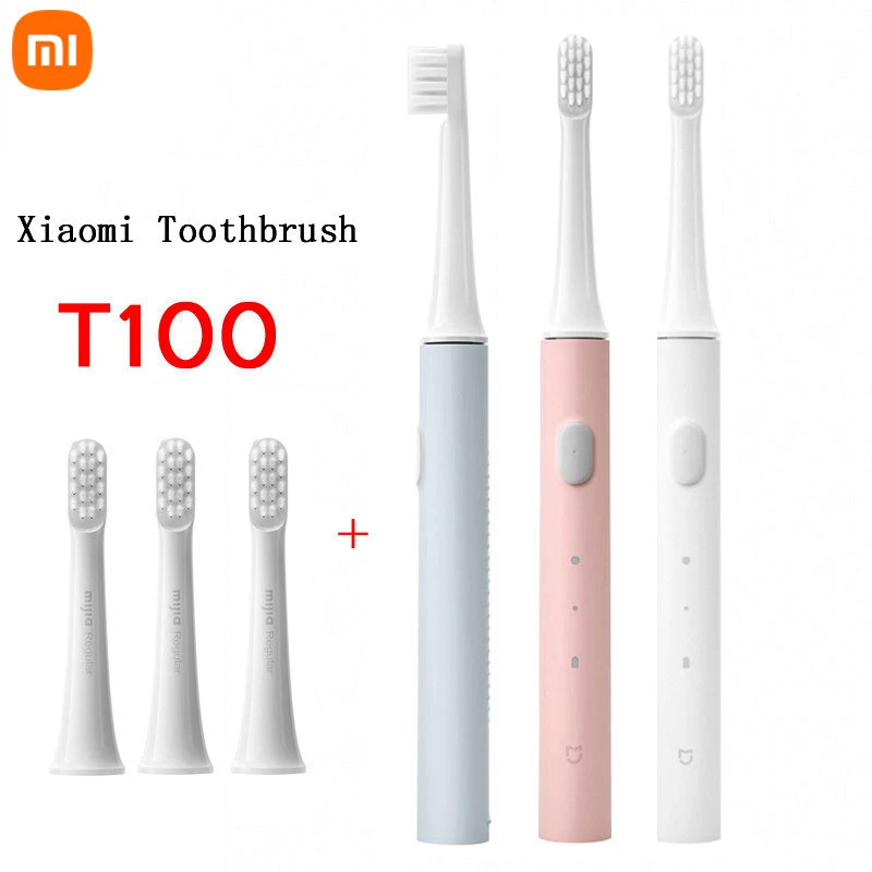 แปรงสีฟันไฟฟ้าMijia Sonic T100 แปรงสีฟันไฟฟ้าอัลตราโซนิก USB ชาร์จแปรงกันน้ํา Xiomi