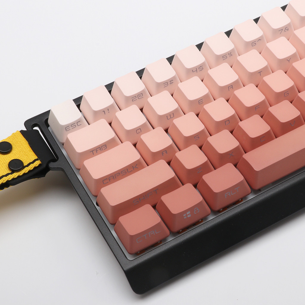 Blush Keycap pbt แกะสลักด้านข้างโปร่งแสงที่กําหนดเองคีย์บอร์ดแบบกลไก wooting Keycap atk68 made68