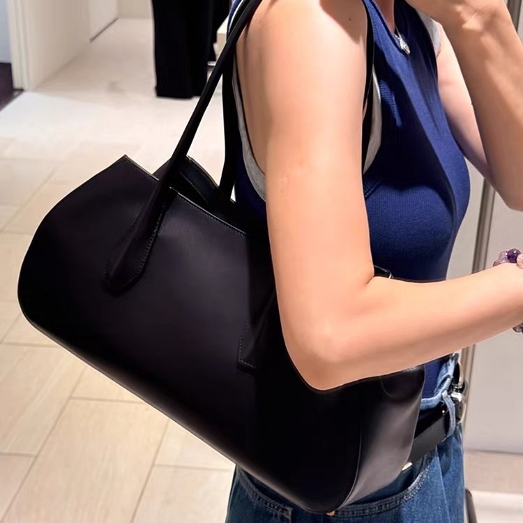 Lune Sac กระเป๋าสะพายข้างผู้หญิงหนังชั้นหนึ่งมินิมอล กระเป๋าถือหนังแท้ไปทำงานสไตล์เรียบง่าย
