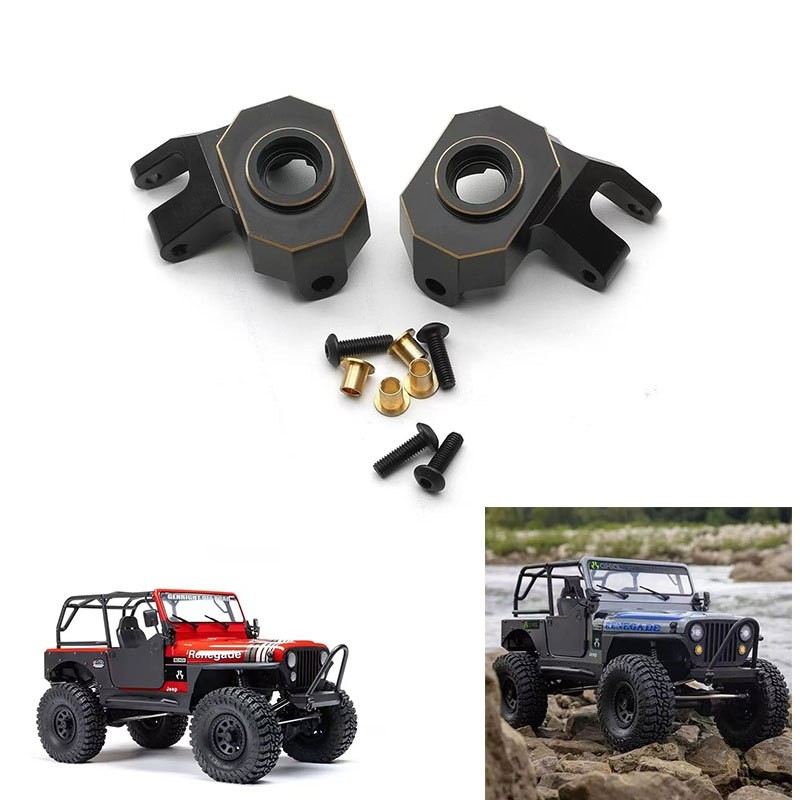 ทองเหลืองพวงมาลัย Knuckle พวงมาลัยสําหรับ Axial SCX10 III Jeep CJ-7 RC Crawler รถอะไหล่อัพเกรดอุปกรณ