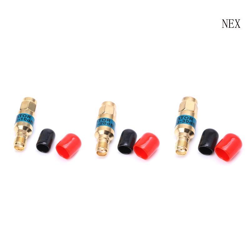 NEX Golden Attenuator SMA-JK ชายหญิง RF Coaxial Attenuator 2W 0-6GHz 30db