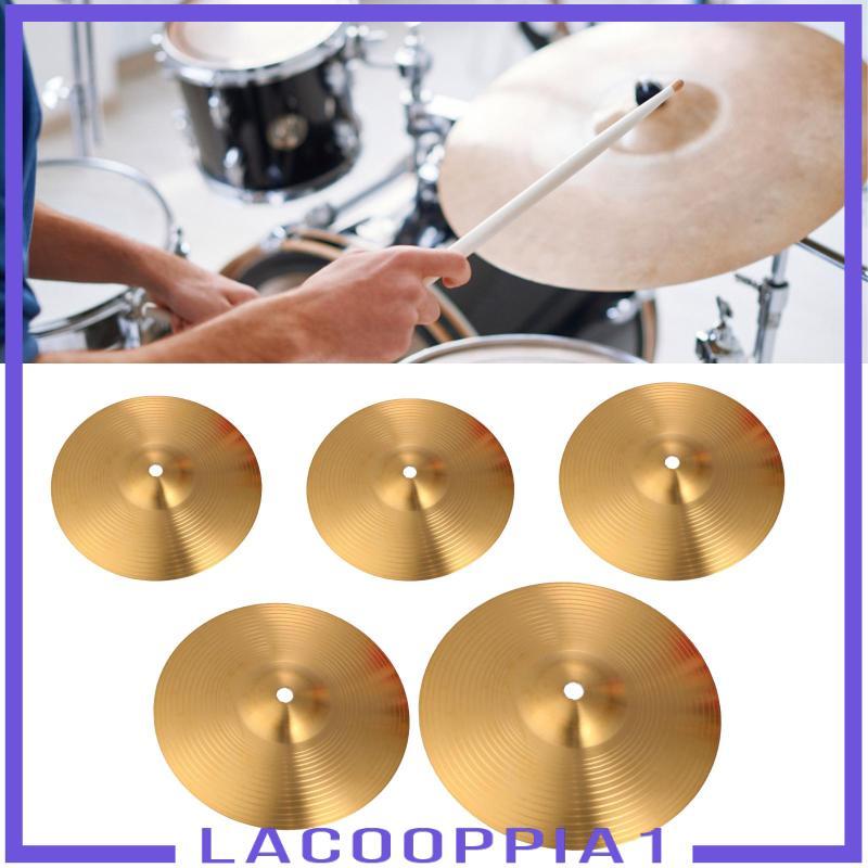 [Lacooppia1] ทองเหลืองโลหะผสม Jazz Crash Cymbal Practice Drum Percussion Accessory Stack Cymbal Set 
