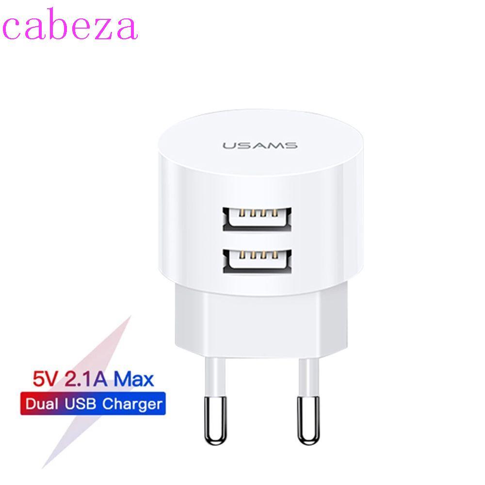 CABEZA Dual Usb Round Charger Universal 5V 2.1A Dual USB Quick Charge Mini Adapter Charger Adapter T