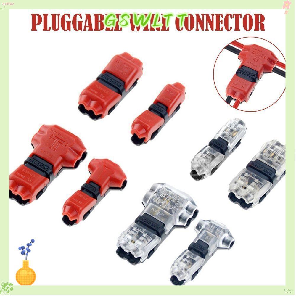 GSWLTT 1 ชิ้น Pluggable Wire Connector, สําหรับสายไฟ 8-22AWG สายไฟ Crimp, กันน้ํา Quick Splice ตัวเช