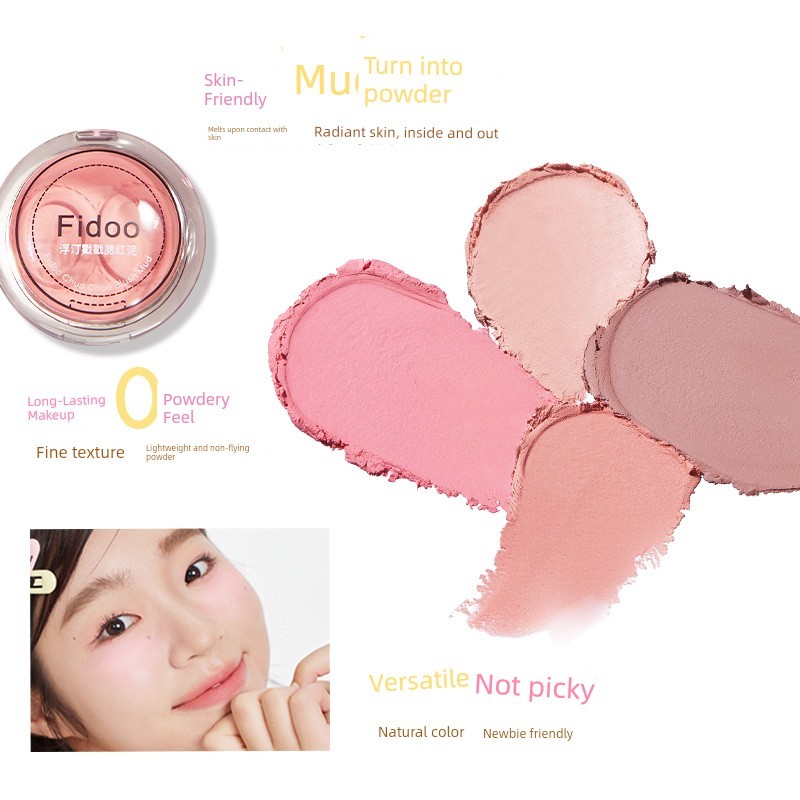 บลัช ครีมบลัช Fidoo fidoo fidoo Stamp Blush Mud Cream Powder High Gloss Contouring 06 Matte Natural 