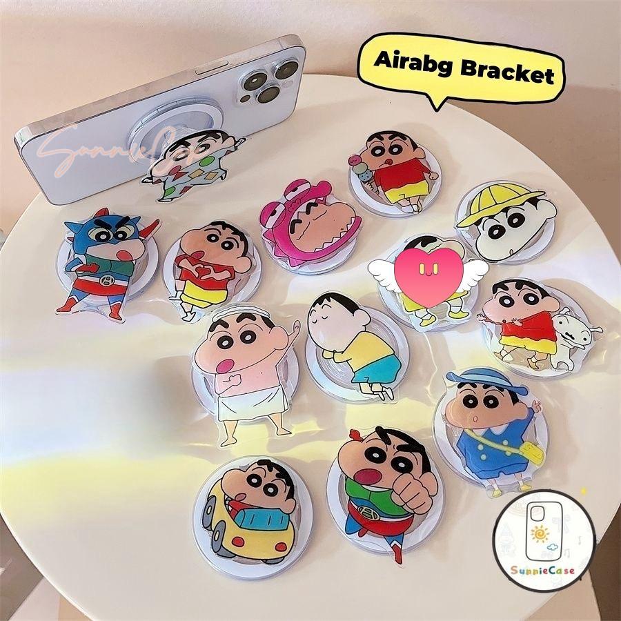 แท่นวางโทรศัพท์แบบเรซิน ชิโนะชิน-ชาน ตัวจับ Airabg ของสติกเกอร์น่ารัก พร้อมอุปกรณ์เสริมโทรศัพท์มือถือใช้งานได้จริง