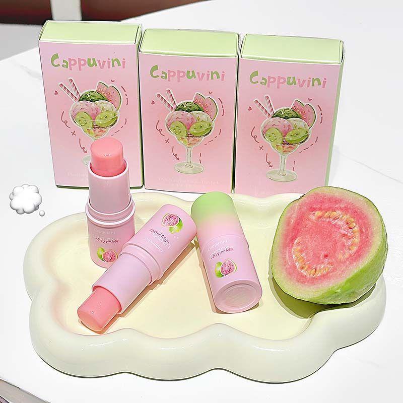 Fruit Red Guava Lip Balm Moisturizing Toot Lip Anti-Drying Exfoliating Dead Skin Fade Lip Lines ฤดูใ