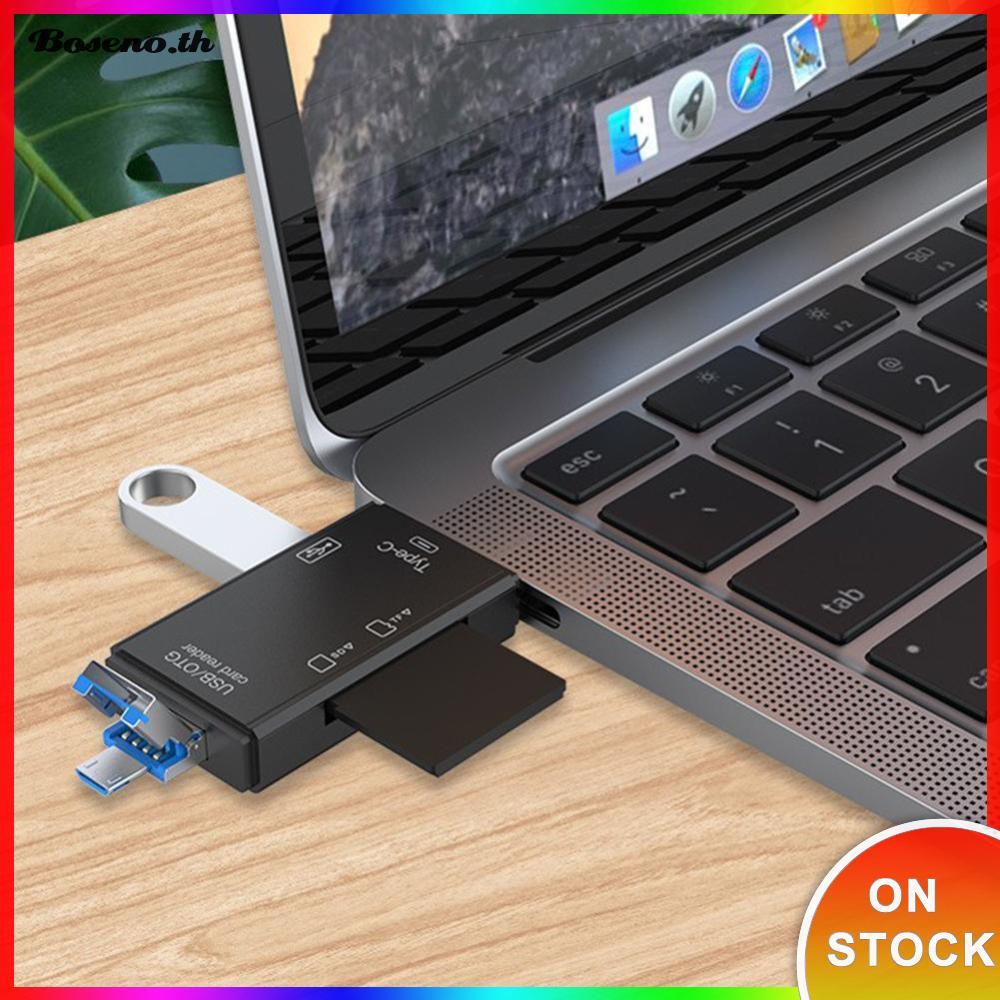 6 IN 1 USB/Micro USB/Type C ถึง SD TF Card Adapter 480Mbps OTG Card Reader USB 3.0 SD/TF Card Reader