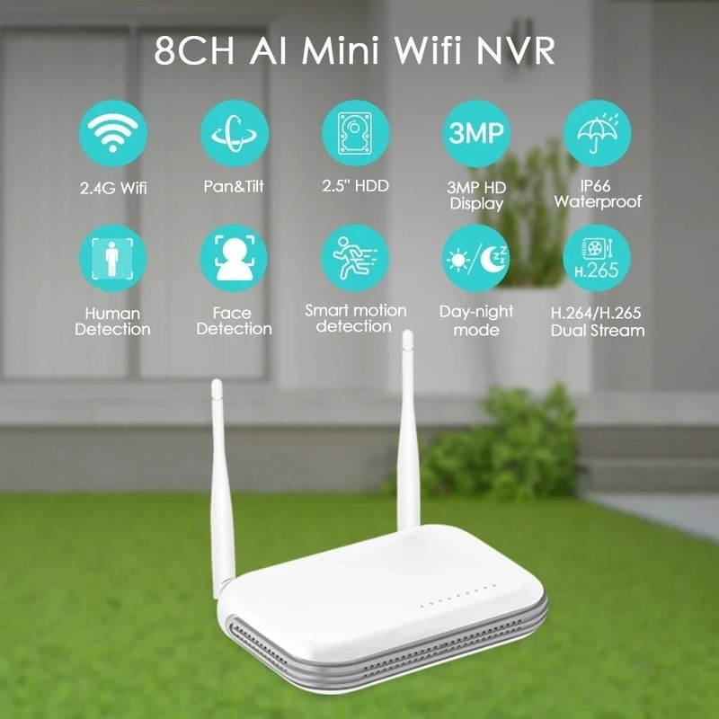 Xiongmai ICSEE NVR เครื่องบันทึกวิดีโอการเฝ้าระวัง xmeye Home 8-Channel Host Network Camera เครื่องบ