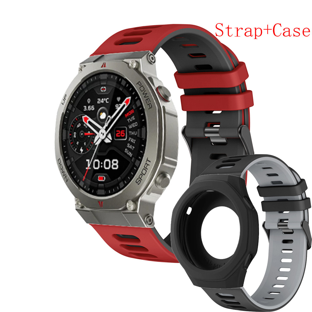 สาย เคส Black Shark GS3 Ultra Case + สายคล้องสําหรับ Black Shark GS3 Ultra ฝาครอบนาฬิกาป้องกันหน้าจอ Shell และ Band One สี Watchband Case