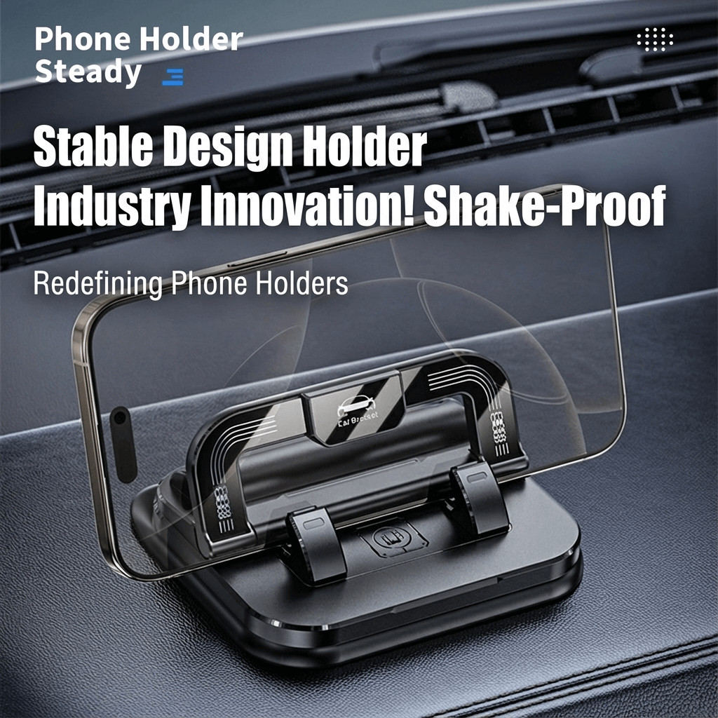 ที่วางโทรศัพท์และป้ายทะเบียนจอดรถ 2-in-1 Car Mount, 360° ขาตั้งนําทางแดชบอร์ดแบบหมุนได้