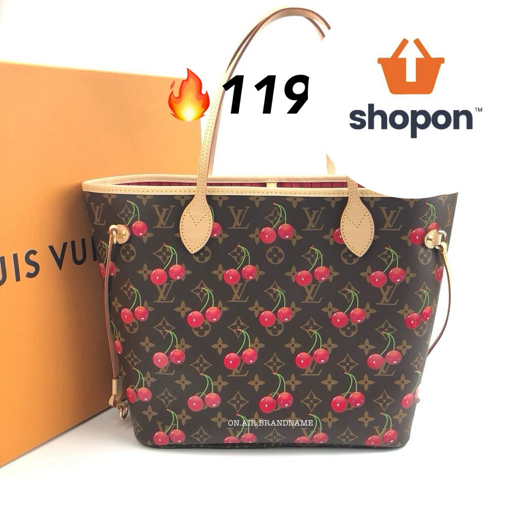 New LV x TM neverfull MM เชอร์รี่ cherry หายากมากๆ
