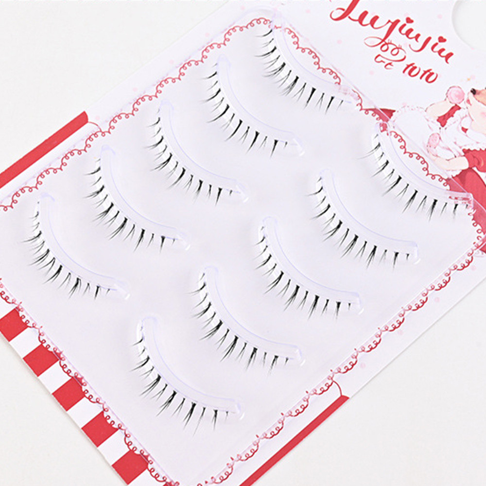 ก้านใสใต้ขนตามังงะขนตาธรรมชาติขยายแต่งหน้าทุกวัน 5 คู่ Wispy Cross - รูปที่ 4