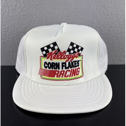 Mint Vintage 90s Kellogs Racing Trucker เบสบอลหมวก SnapBack 1992 NASCAR F3ZI