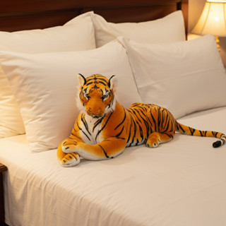 Magideal Tiger ตุ๊กตาสัตว์เสือของเล่นสําหรับเตาผิง Decor