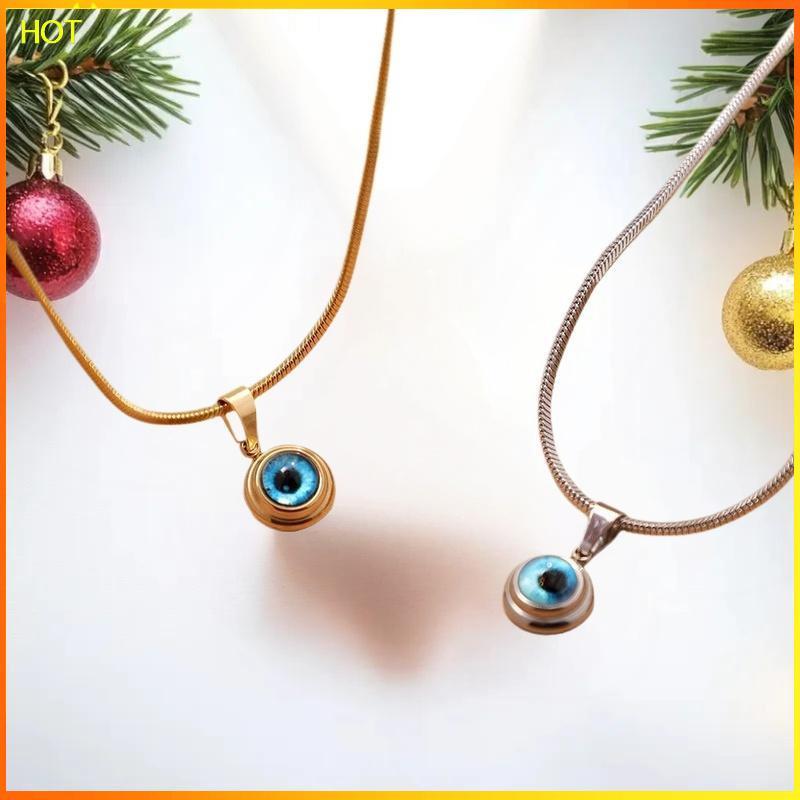 Technicolorsuper Angel Eyes Clavicle Chain สร้อยคอสําหรับผู้ชายผู้หญิง Choker เครื่องประดับแฟชั่น Ev