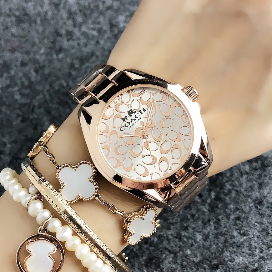 สุภาพสตรีสุภาพสตรีนาฬิกา COACH นาฬิกาแบรนด์#轻奢精钢气质手表   เมื่ออย่าซื้อผู้หญิงนาฬิกาหรูหราประณีตนาฬิกาค