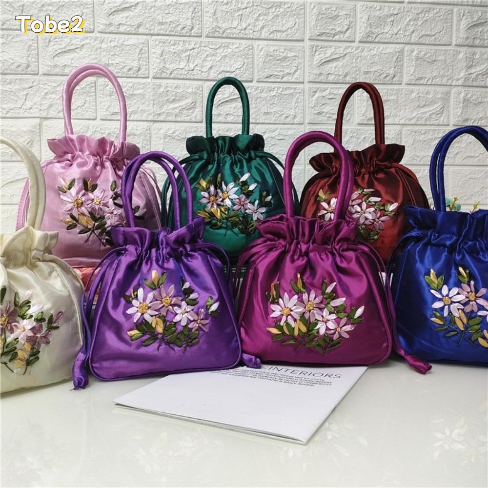 กระเป๋าถือสุภาพสตรี TOBE2 ทรงถัง พิมพ์ลายดอกไม้ ทำจากโพลีเอสเตอร์ DACRON เบาๆ สำหรับโอกาสทางแฟชั่นและการเดินทาง