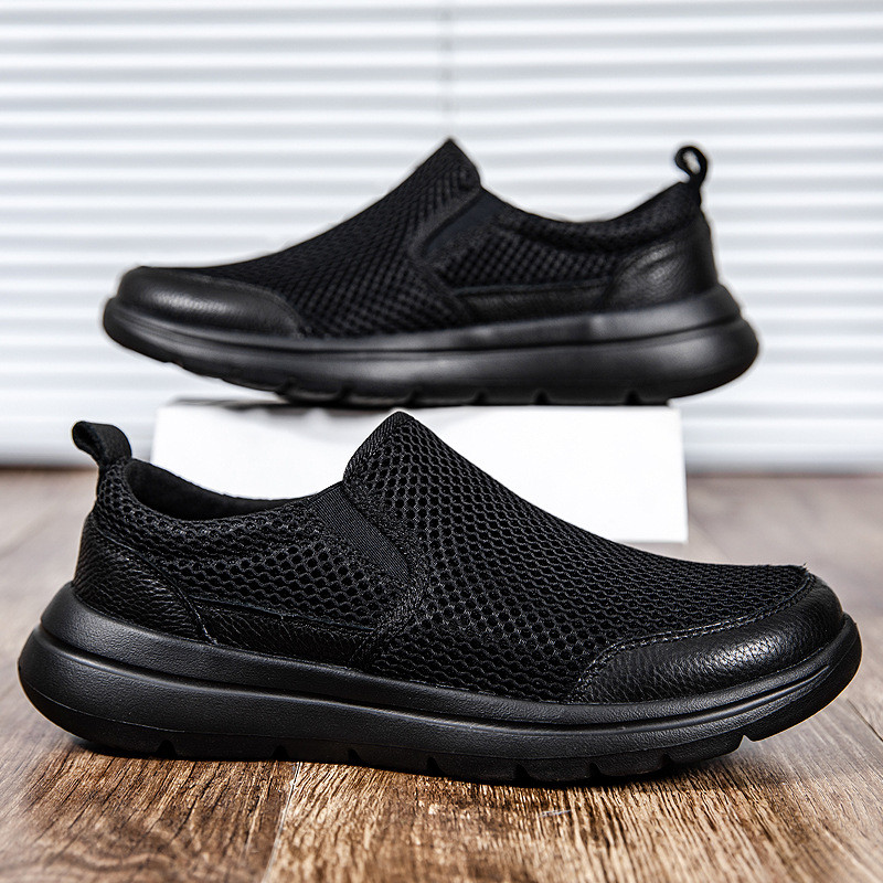 8 ️ ⃣ 2026 Slip-On Breathable Mens Shoes Net Shoes Soft-Soled Mesh Surface Anti-Slip Mens Casual Spo