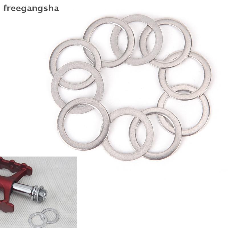 [FREG] 10 ชิ้น Pedal Spacer Crank จักรยานขี่จักรยานแหวนสแตนเลส FDH