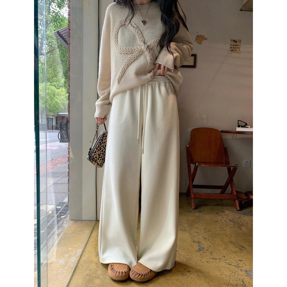 ❤ 🧵 🇰🇷 W8062 กางเกงขายาว เอวสมอค แต่งเชือก มีกระเป๋าสองข้าง ผ้ายืดหยุ่นได้ดี แฟชั่นเกาหลี TAG WG.WE 🧵🧡 - รูปที่ 5