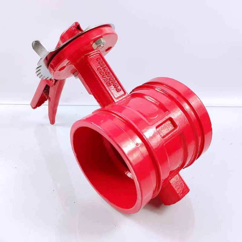 วาล์วผีเสื้อดับเพลิง Lever Handle Groove GB มาตรฐาน DN80 DN100 DN150 ราคาพิเศษ นำเข้า