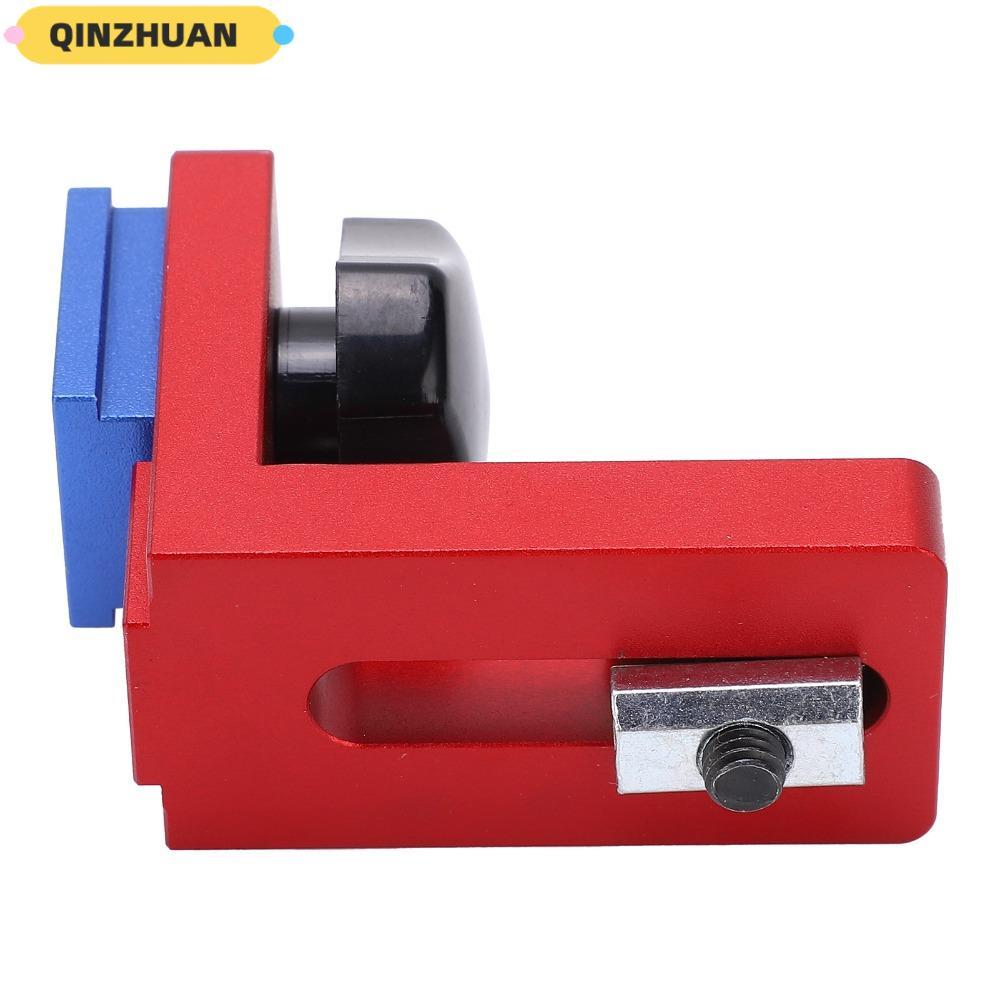 QINZHUAN ขายึดเลื่อน T-Track 2 ชิ้น สีแดง สําหรับ T-Track 30 ชิ้น ​Miter Track Stop อลูมิเนียมอัลลอย