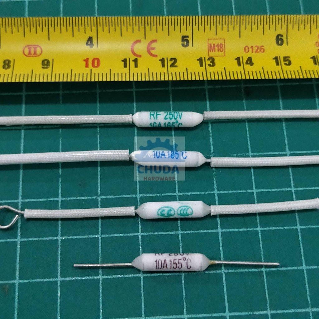 ฟิวส์ เทอร์โมฟิวส์ เซรามิค หม้อหุงข้าว Ceramic Thermal Fuse 10A 250V 130°C 155°C 165°C 185°C #CTF แบ