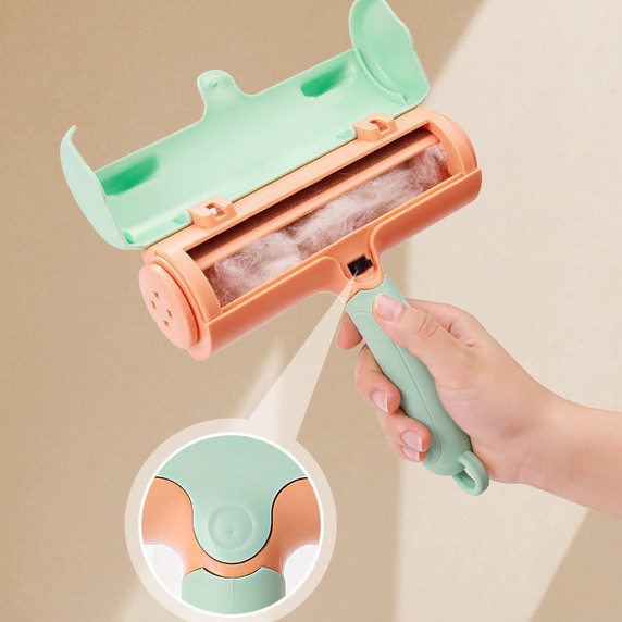 สัตว์เลี้ยงลูกกลิ้งกําจัดขนแปรงสองทางผมเหนียวสัตว์เลี้ยงผมทําความสะอาดโซฟาพรมแมวผมเหนียวอุปกรณ์อุปกรณ์สัตว์เลี้ยง - รูปที่ 2