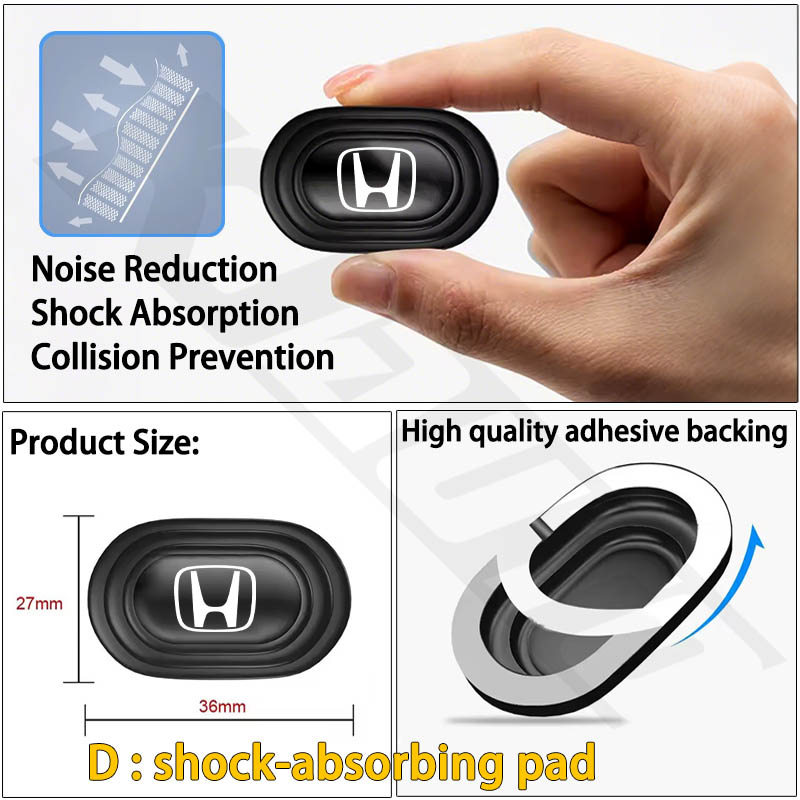 Honda รถประตู Anti-collision Strip ประตูรถมุมกันชนซิลิโคนประตูล็อคฝาครอบโช้คอัพ Pad สําหรับ City Civic HRV BRV CRV WRV Brio Fit Jazz Vezel Mugen - รูปที่ 6