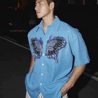 300粒大码男装宽松短袖衬衫夏季长袖衬衫男士宽松长袖长袖上衣ใน150.00กิโลกรัมขนาดใหญ่ผู้ชาย…